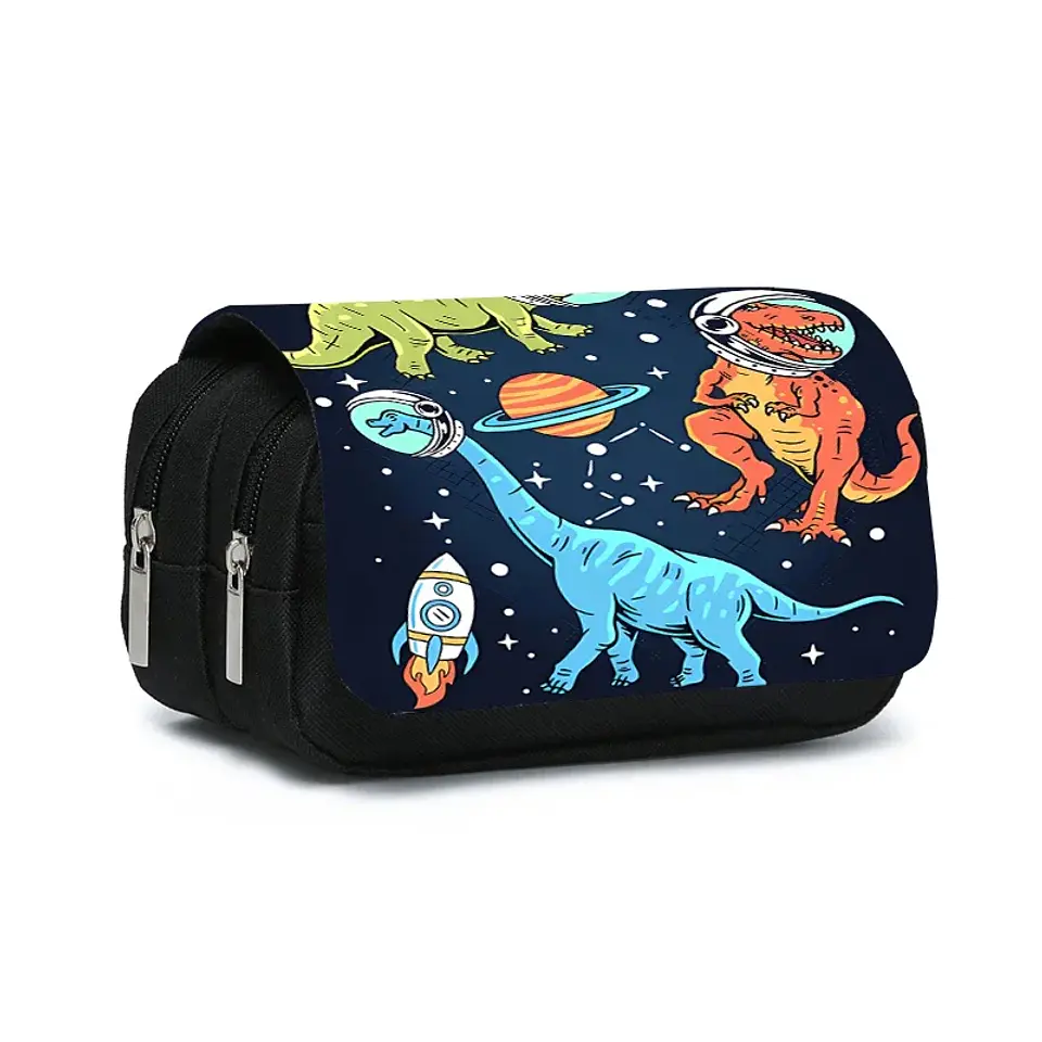 Dinosaur Pencil Case – Double Layer Flip Organizer 26