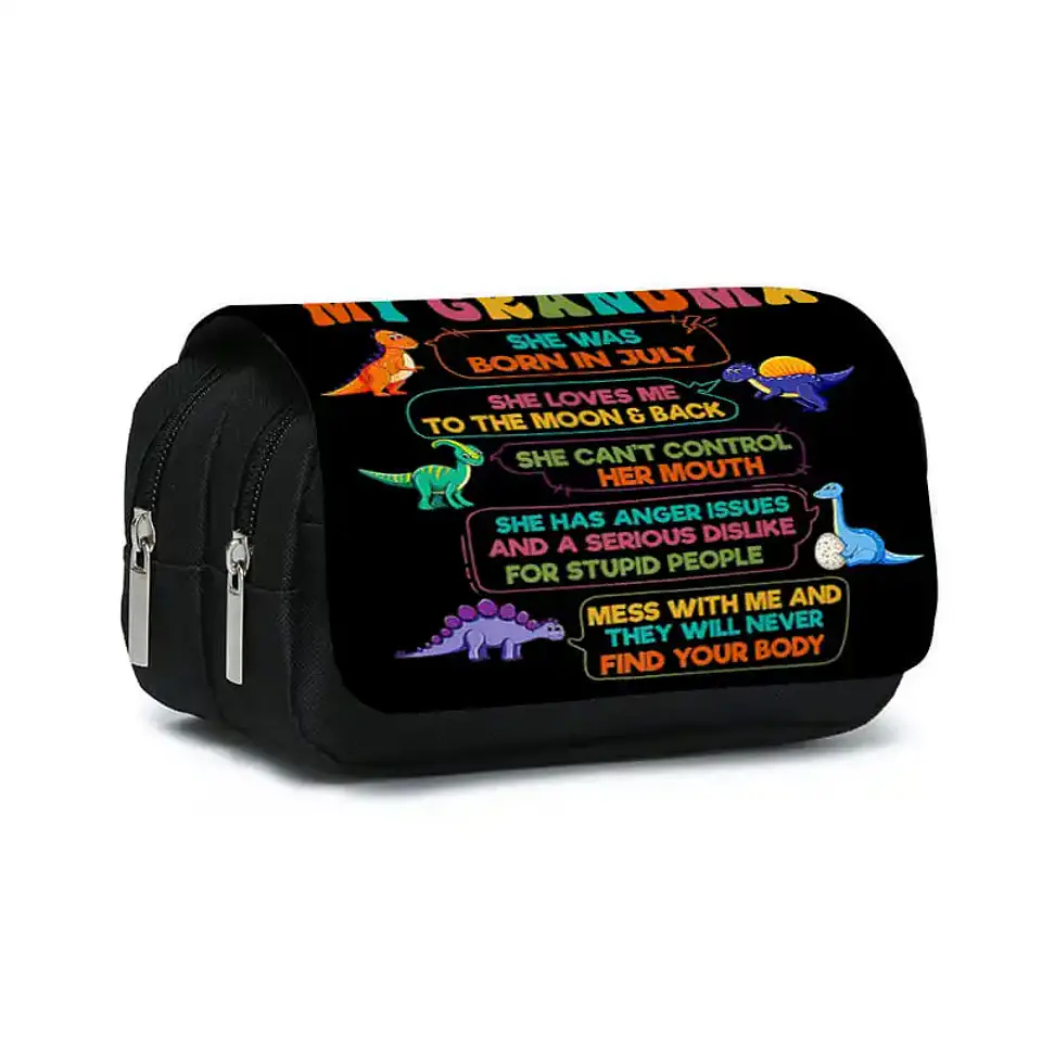 Dinosaur Pencil Case – Double Layer Flip Organizer 28
