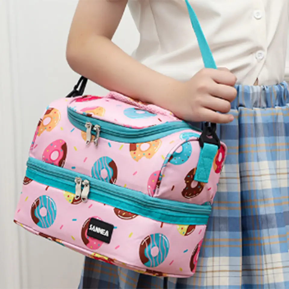 Thermal Lunch Tote with Shoulder Strap for School & Work 17