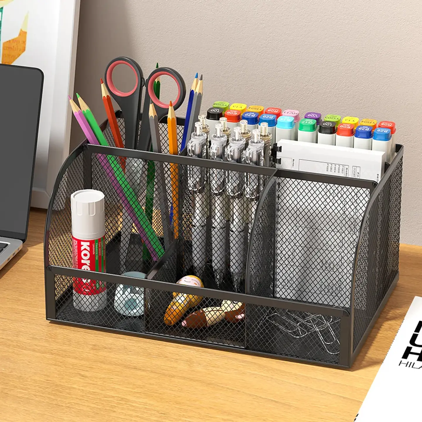 Metal Pen Holder Desk Organizer for School & Office 4