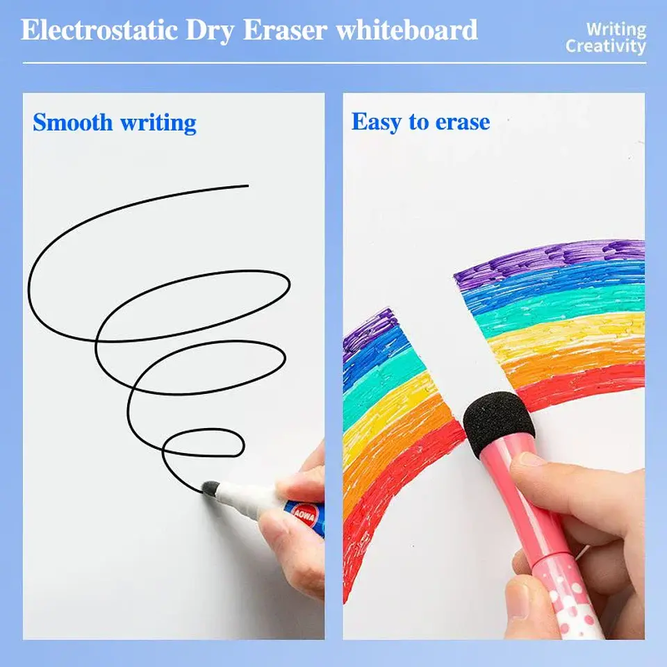 Reusable Whiteboard Sticker Dry Erase Wall Board for Kids 3