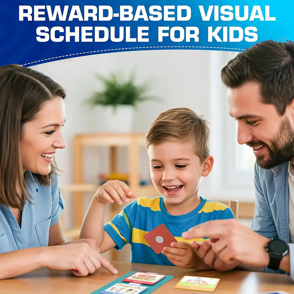 Visual Schedule for Kids Daily Routine Chart with 60 Cards 4