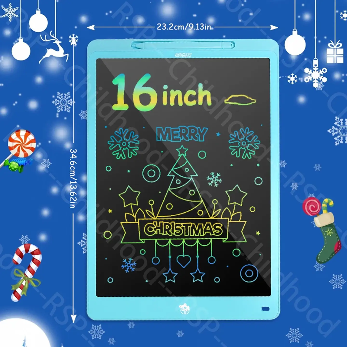 LCD Writing Tablet 16 Inch Color Drawing Board for Kids 5