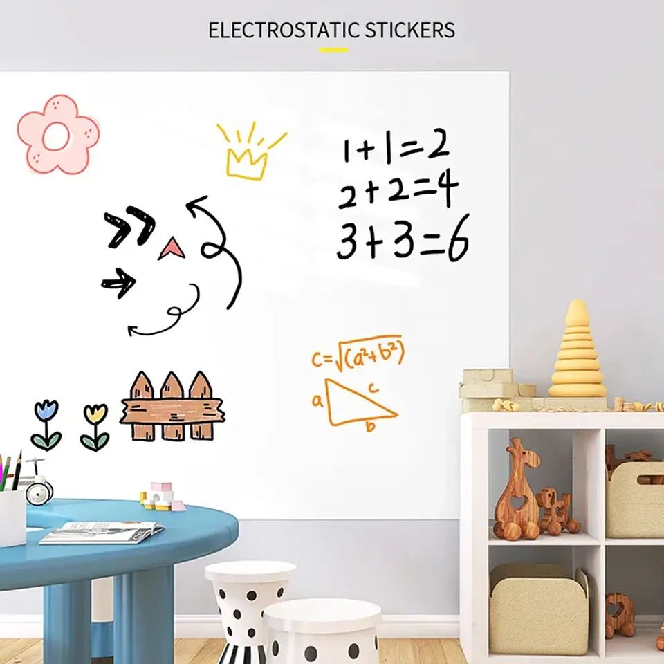 Reusable Whiteboard Sticker Dry Erase Wall Board for Kids 4