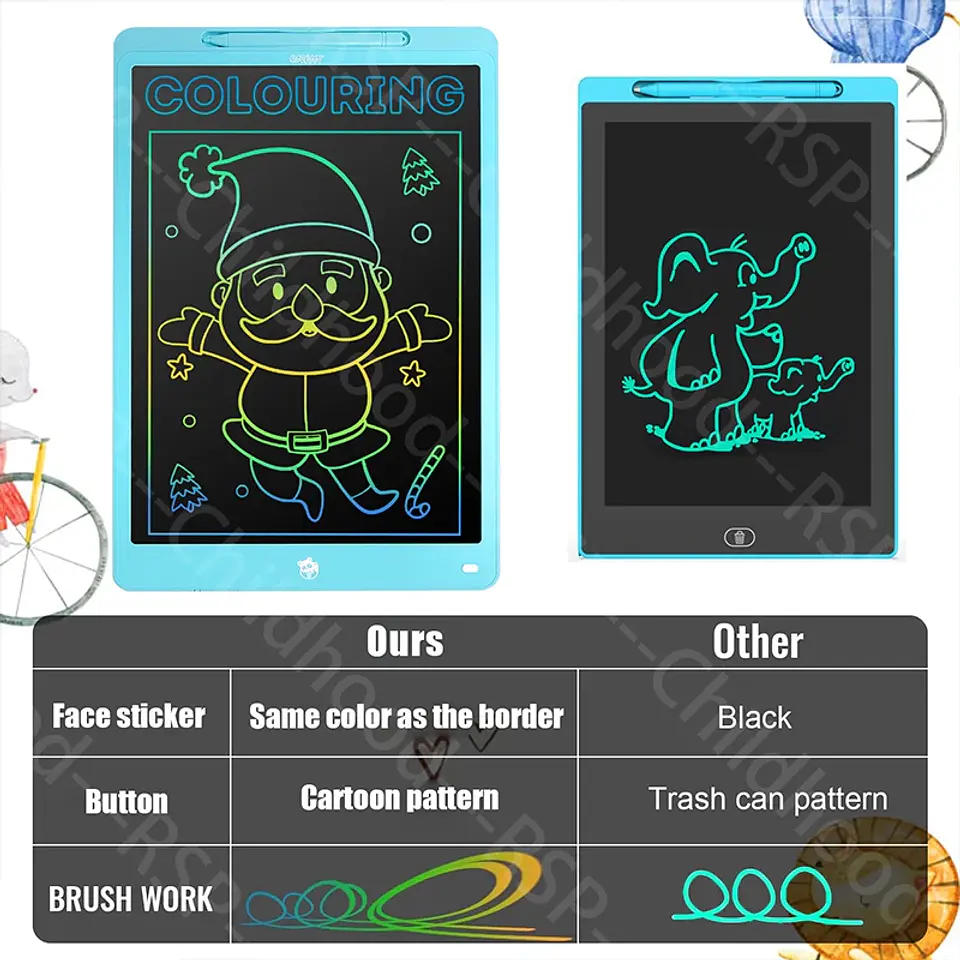 LCD Writing Tablet 16 Inch Color Drawing Board for Kids 6