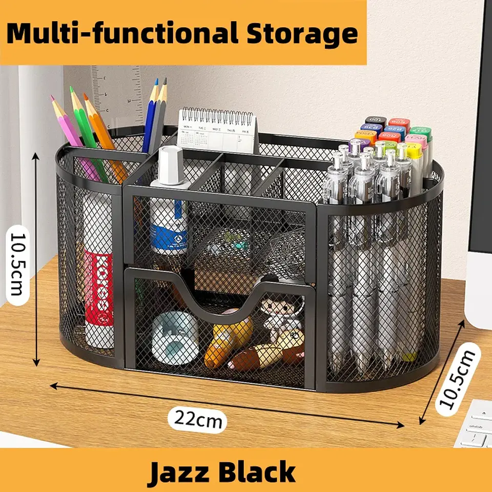 Metal Pen Holder Desk Organizer for School & Office 7