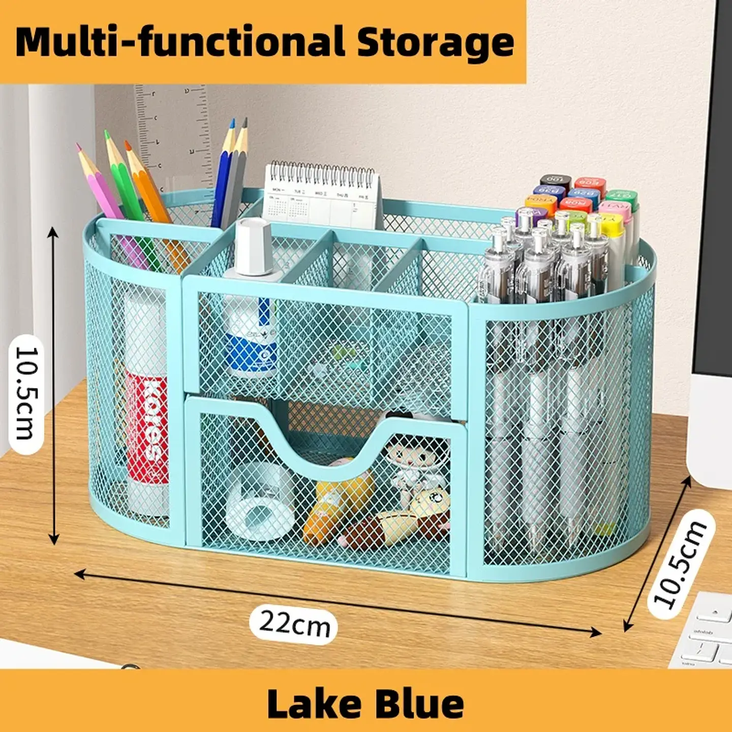 Metal Pen Holder Desk Organizer for School & Office 8