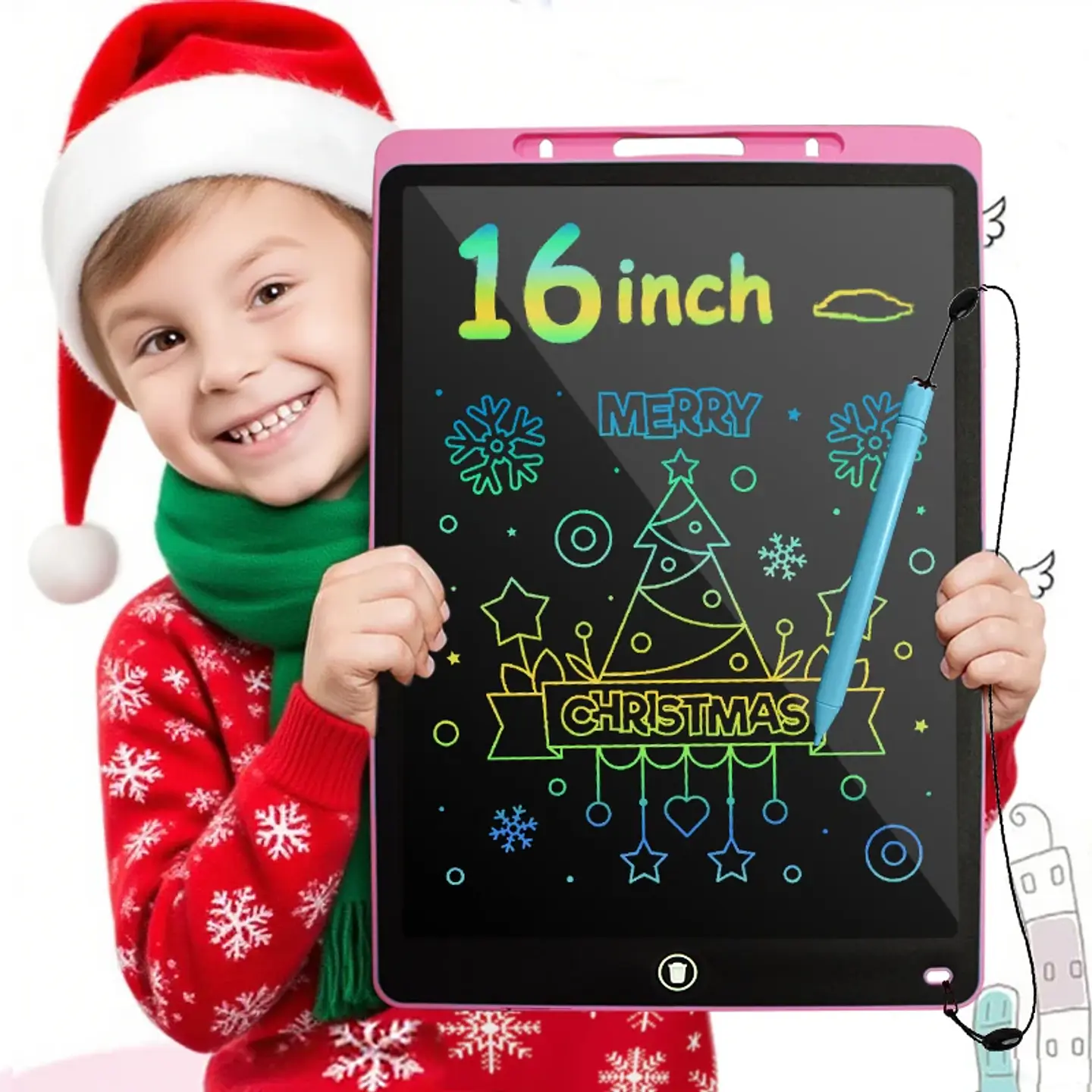 LCD Writing Tablet 16 Inch Color Drawing Board for Kids 7
