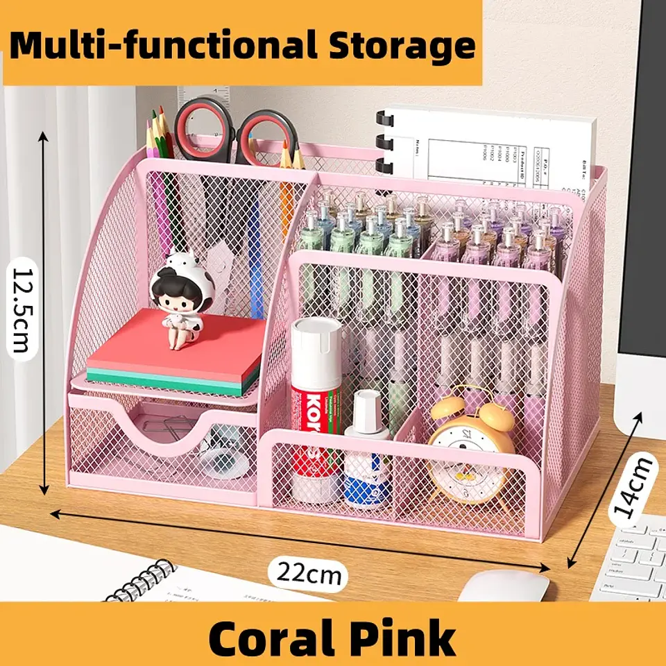 Metal Pen Holder Desk Organizer for School & Office 9