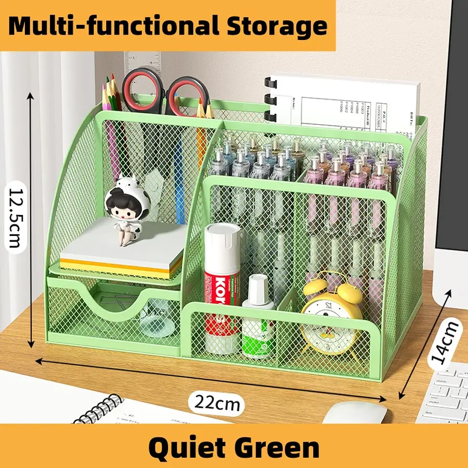 Metal Pen Holder Desk Organizer for School & Office 10