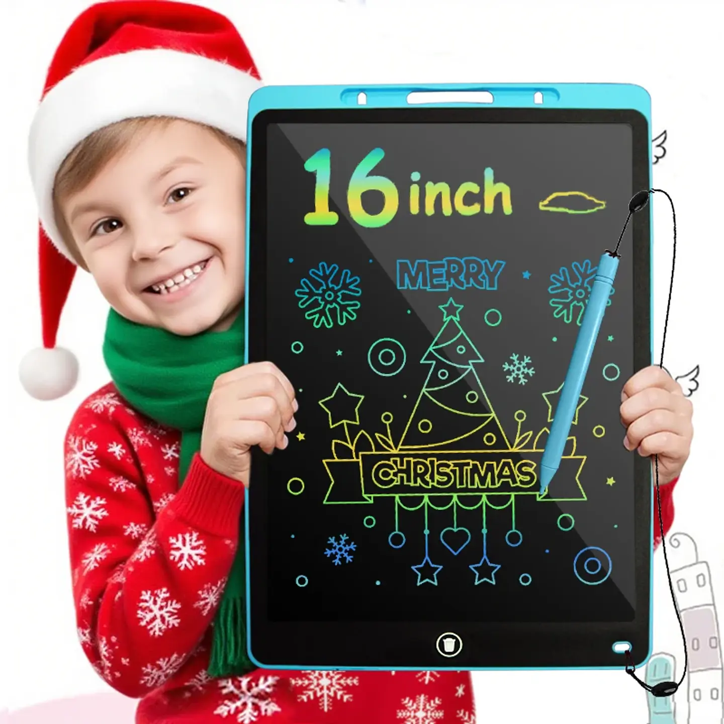 LCD Writing Tablet 16 Inch Color Drawing Board for Kids 8