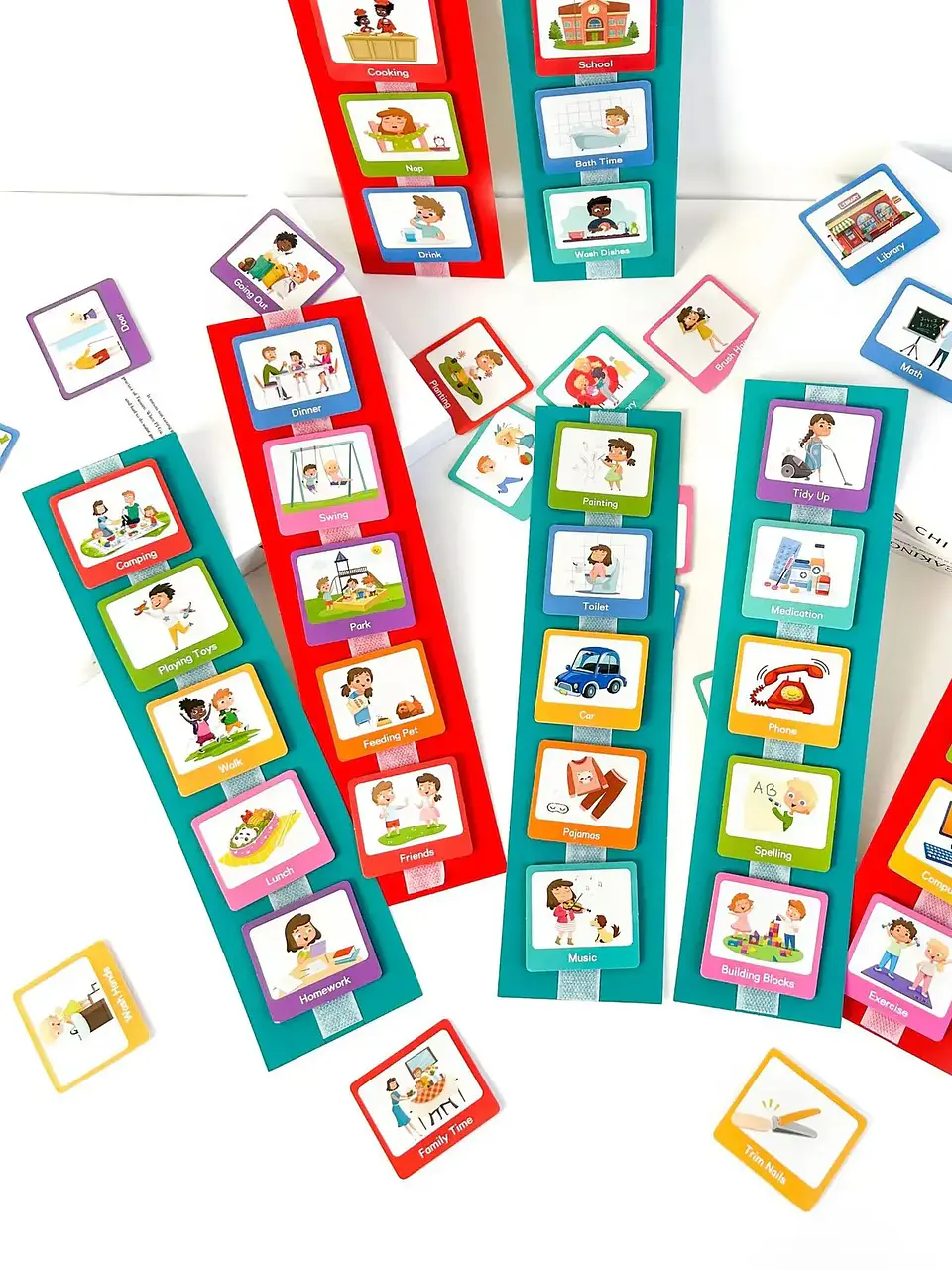 Visual Schedule for Kids Daily Routine Chart with 60 Cards 9