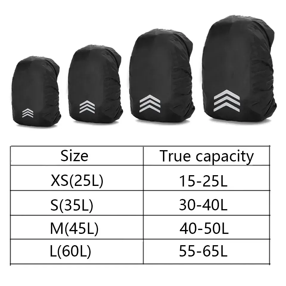 Hiking Backpack Rain Cover 25L–60L Waterproof 6