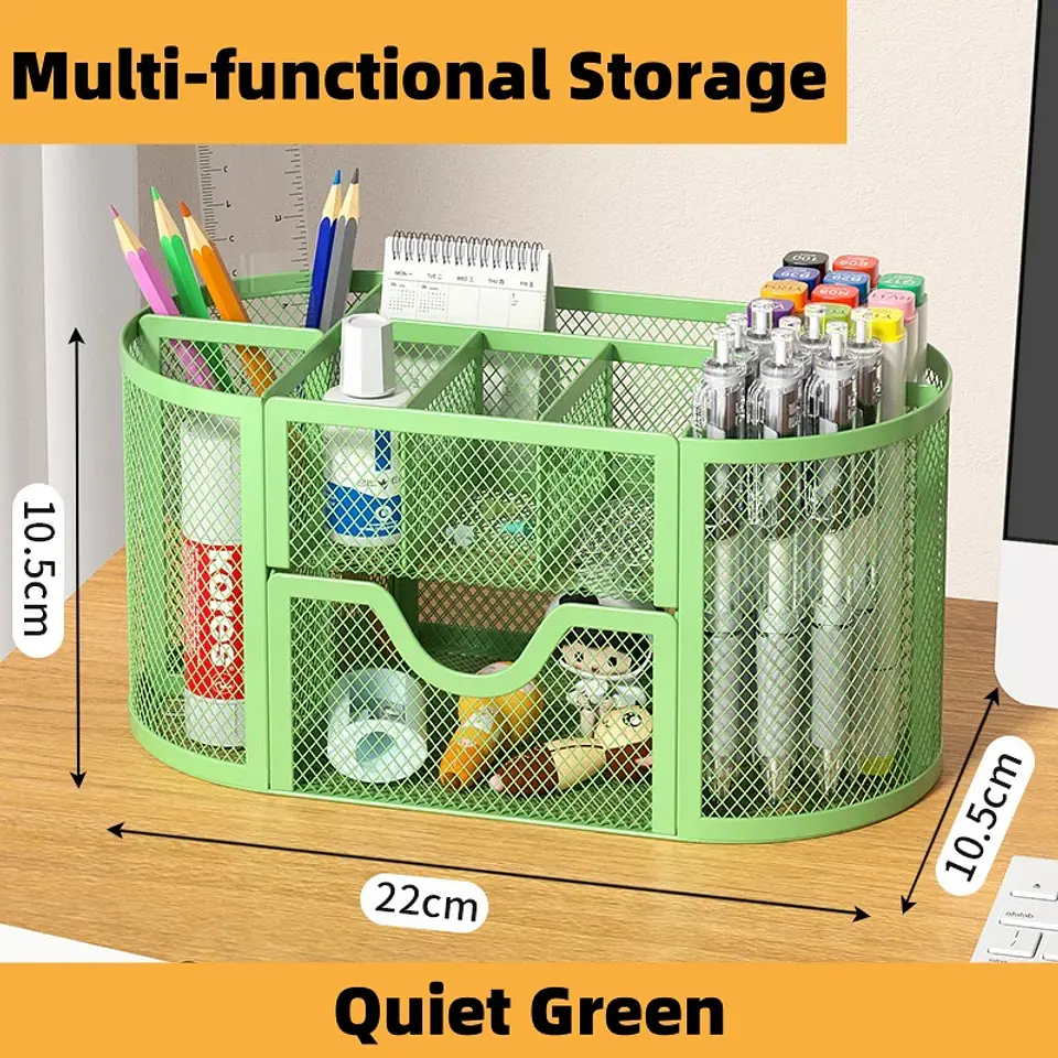 Metal Pen Holder Desk Organizer for School & Office 14