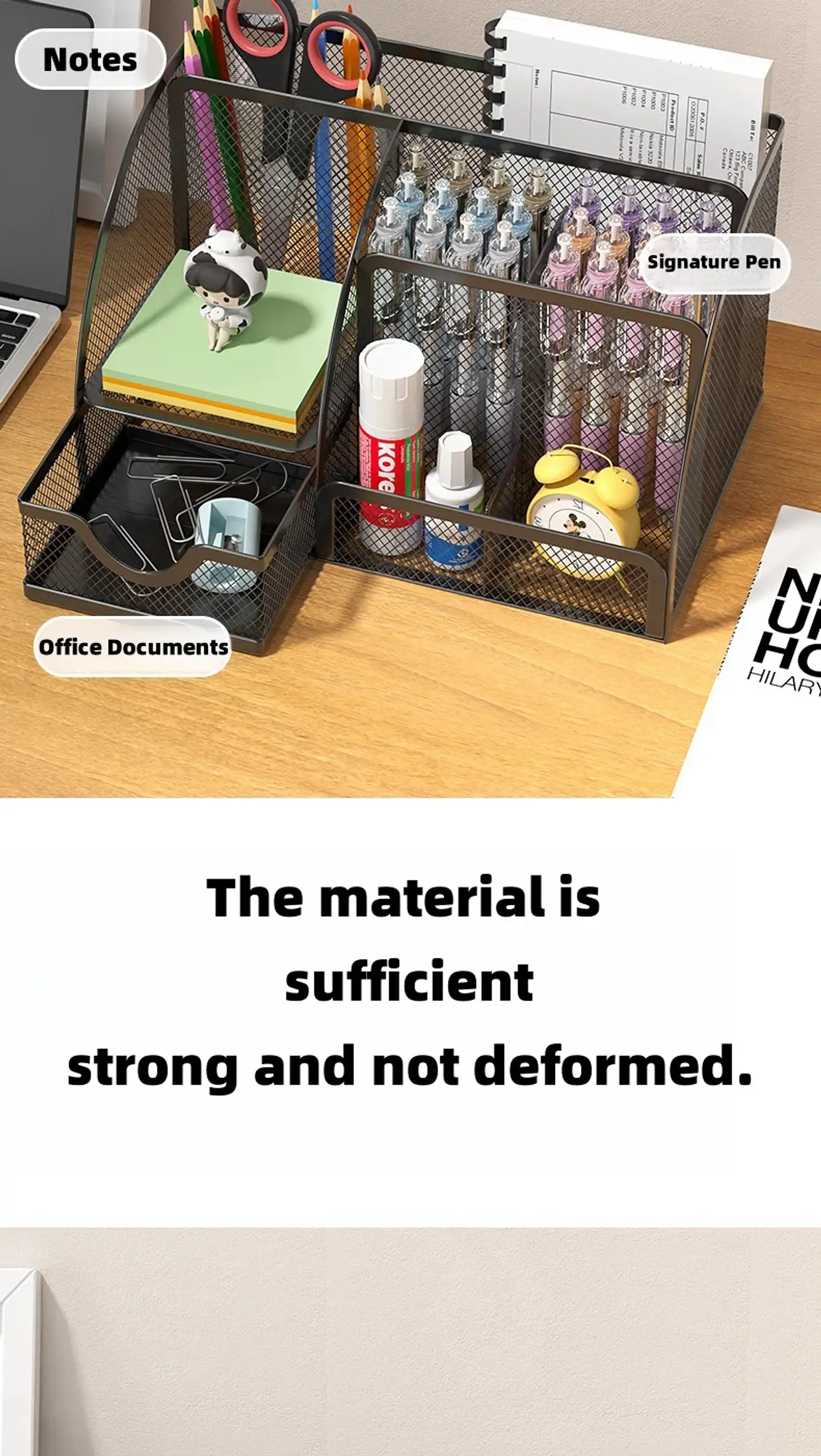 Metal Pen Holder Desk Organizer for School & Office 18