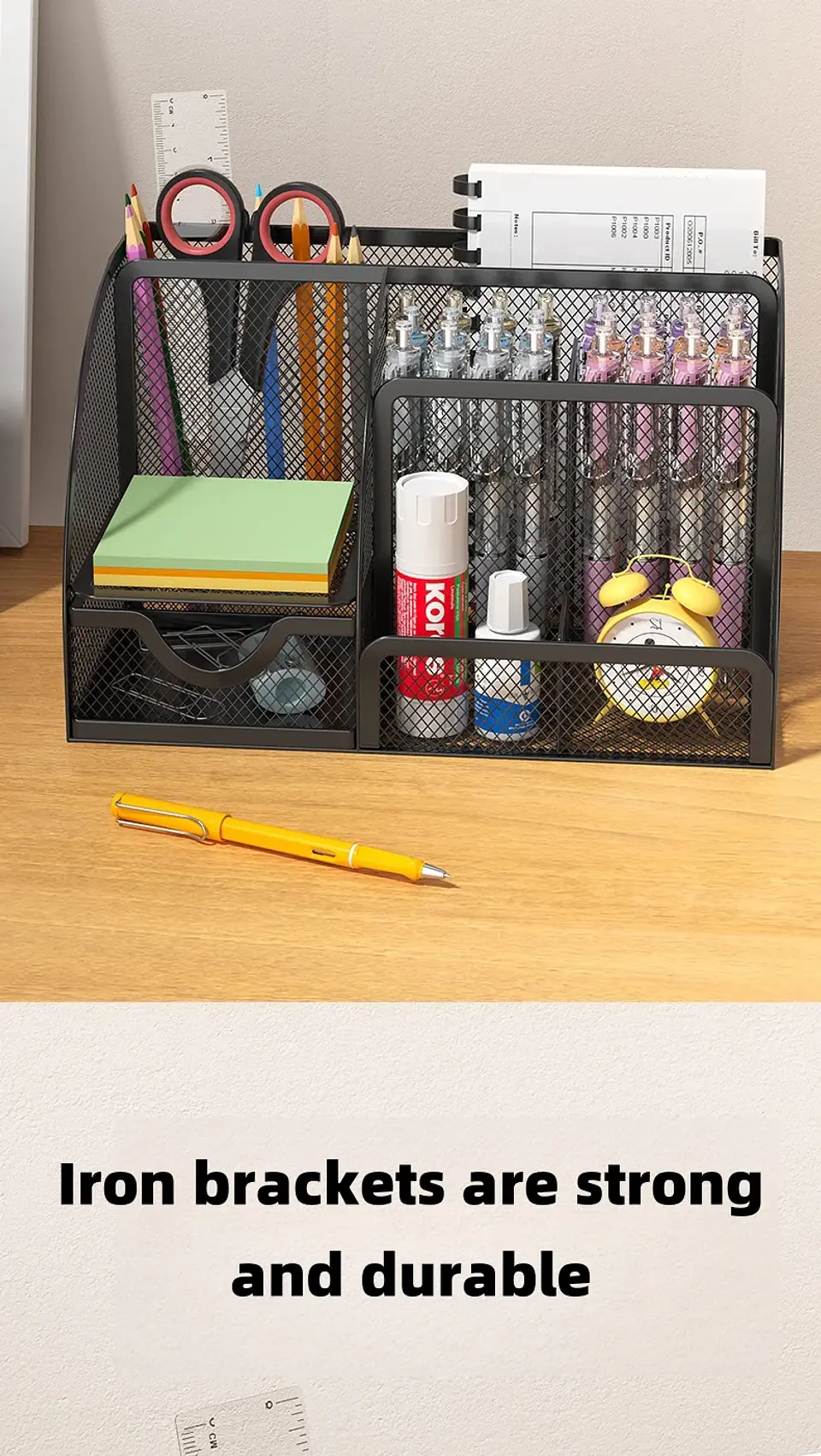 Metal Pen Holder Desk Organizer for School & Office 19