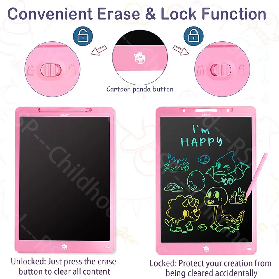 LCD Writing Tablet 16 Inch Color Drawing Board for Kids 19