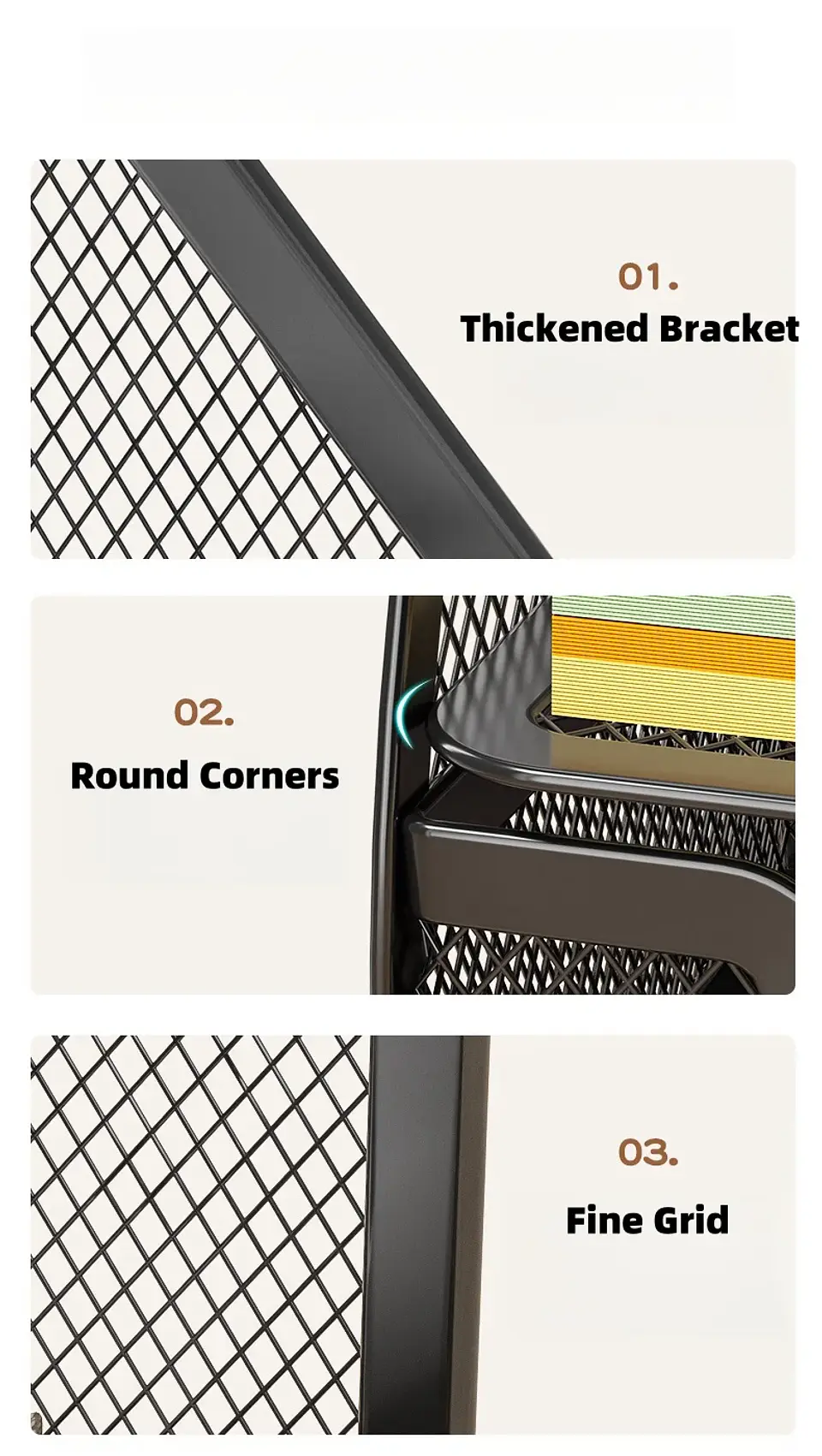 Metal Pen Holder Desk Organizer for School & Office 21