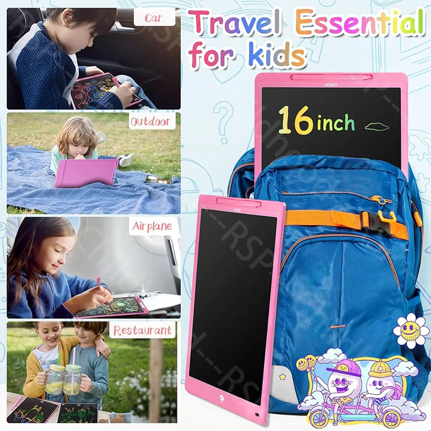 LCD Writing Tablet 16 Inch Color Drawing Board for Kids 20
