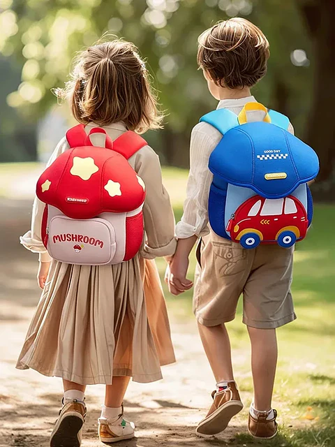 Mushroom Kindergarten Backpack – Anti-Lost Strap
