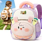 3D Rabbit Preschool Backpack – Carrot Decor - thumbnail 1
