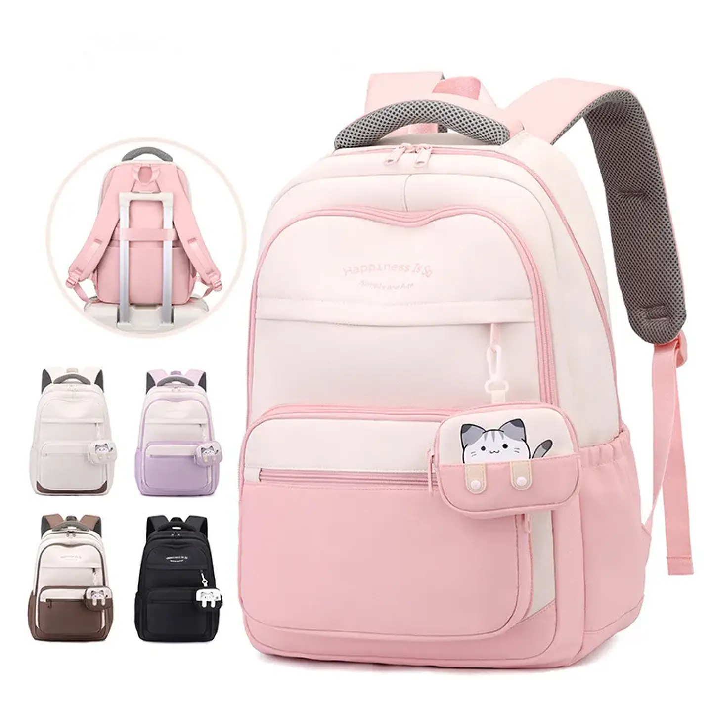 Kitten Backpack for Girls – Large Capacity 1