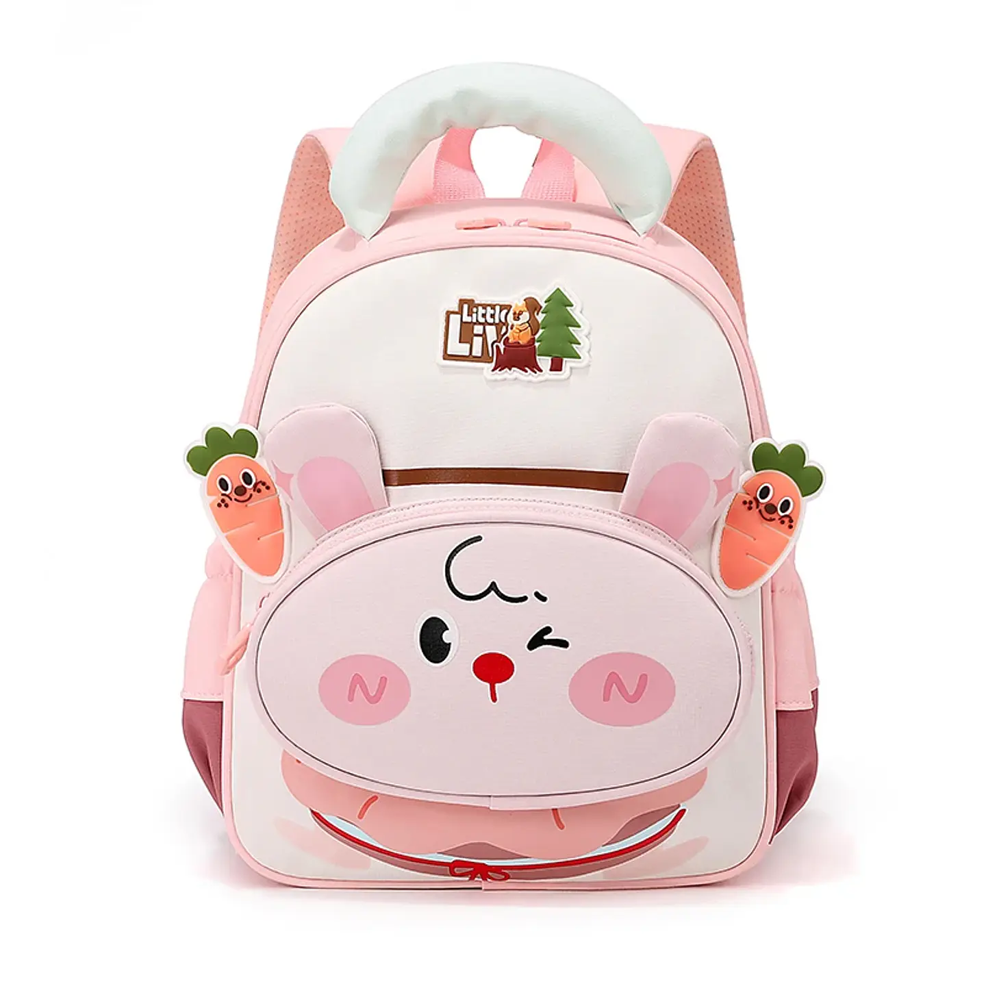 3D Rabbit Preschool Backpack – Carrot Decor 5