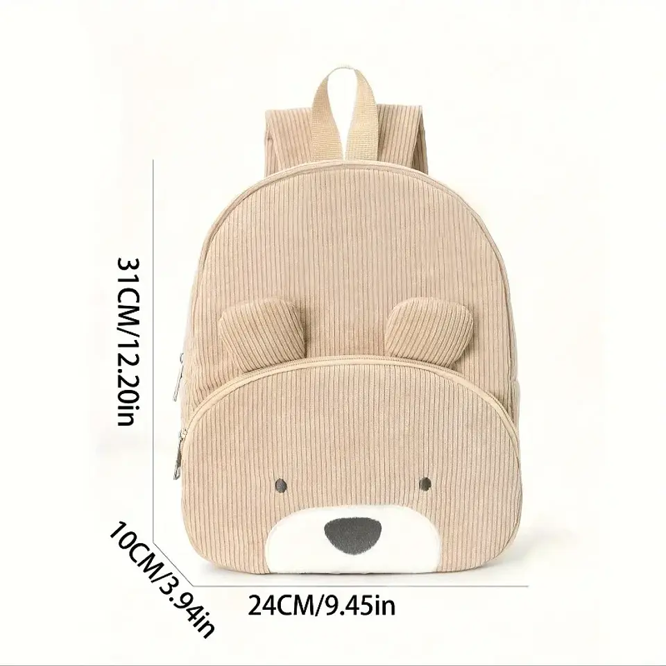 3D Animal Face Plush Backpack – Soft & Lightweight 4