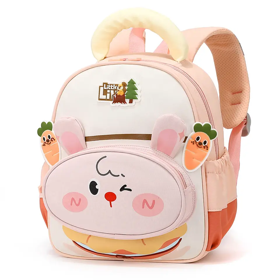 3D Rabbit Preschool Backpack – Carrot Decor 6
