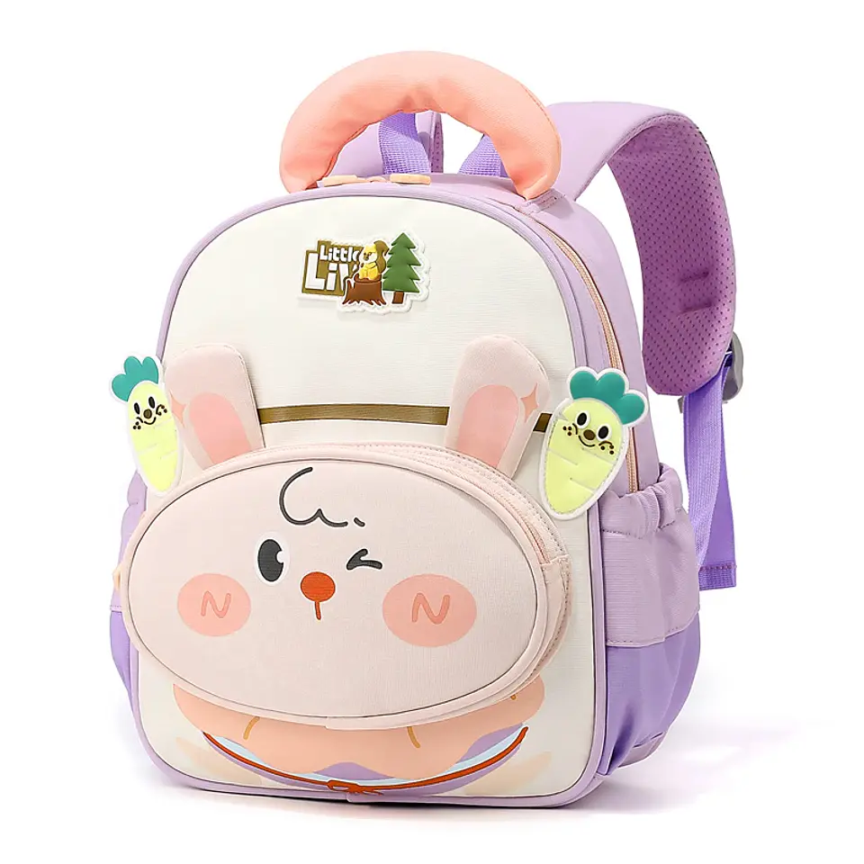 3D Rabbit Preschool Backpack – Carrot Decor 8