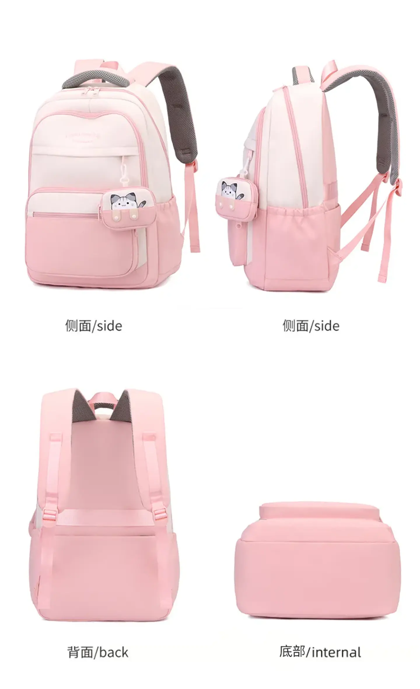 Kitten Backpack for Girls – Large Capacity 15