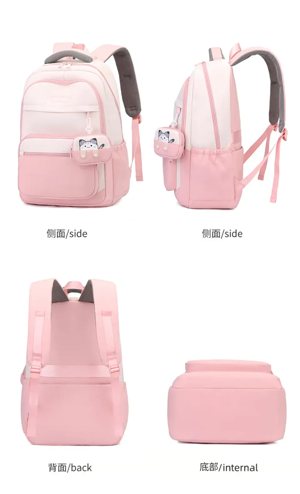 Kitten Backpack for Girls – Large Capacity 15
