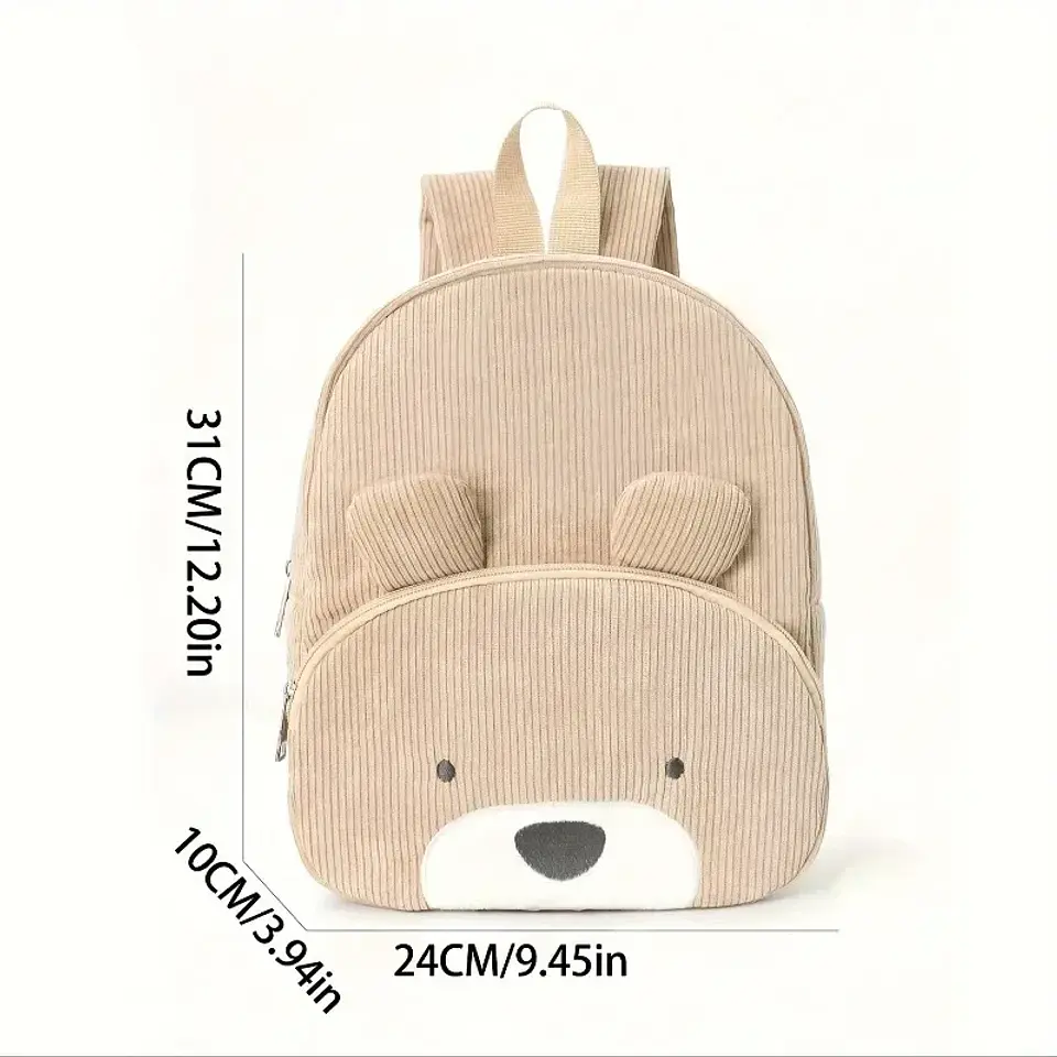 3D Animal Face Plush Backpack – Soft & Lightweight 20