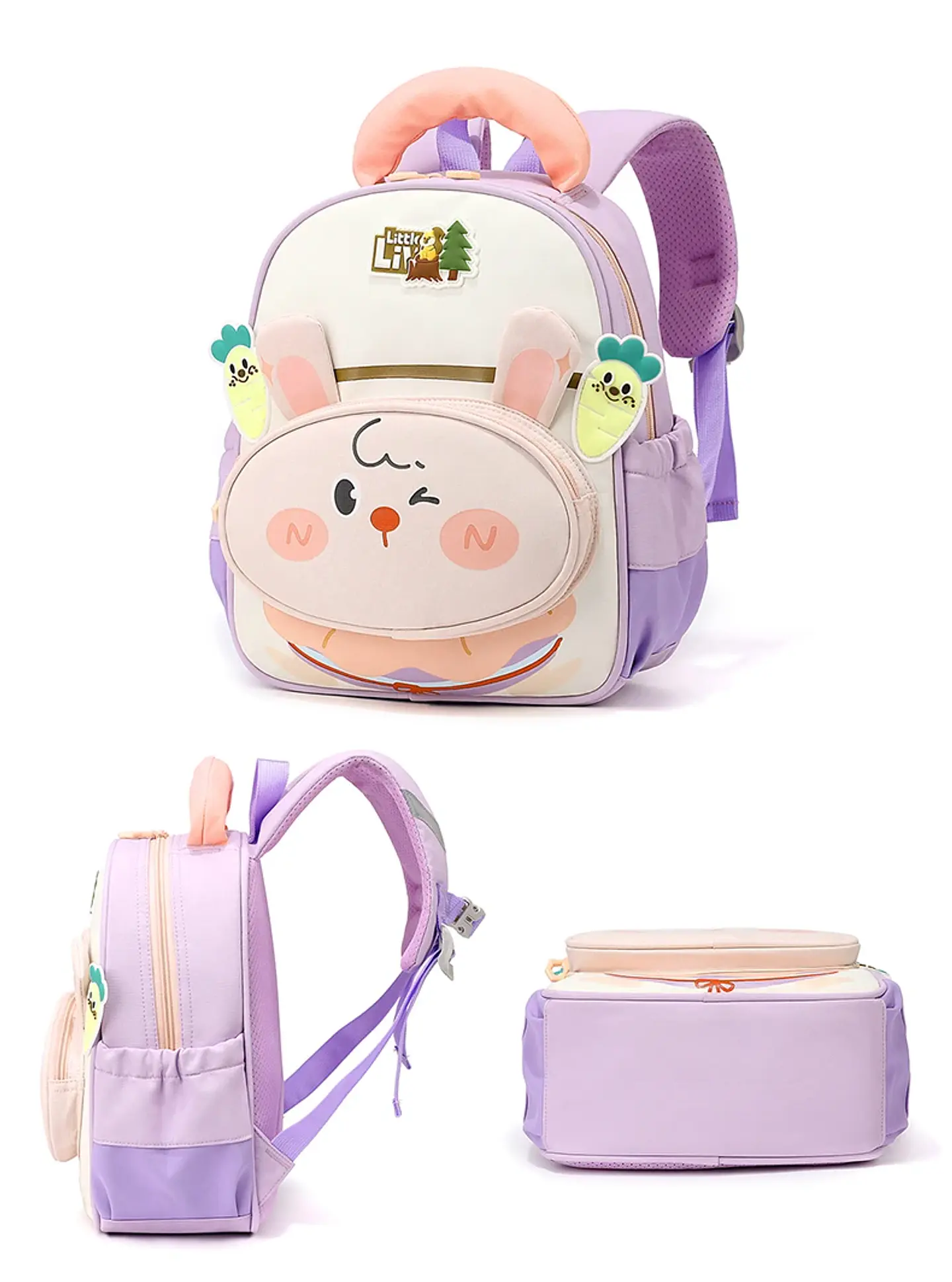 3D Rabbit Preschool Backpack – Carrot Decor 17