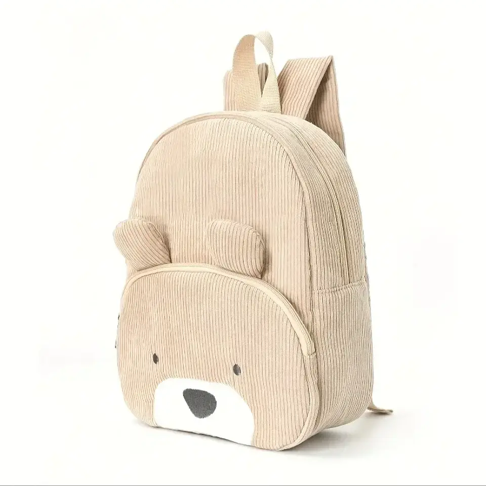 3D Animal Face Plush Backpack – Soft & Lightweight 24