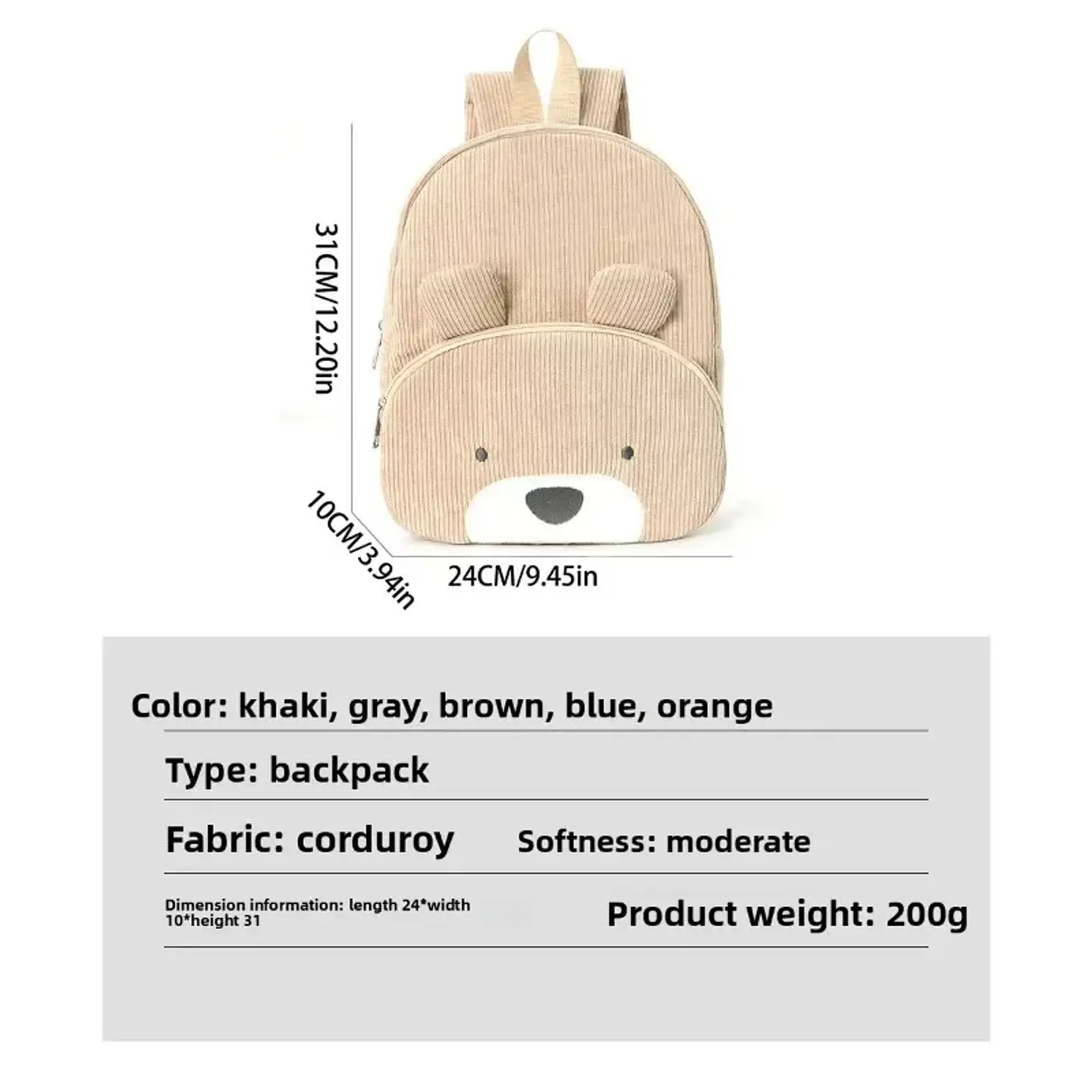 3D Animal Face Plush Backpack – Soft & Lightweight 33