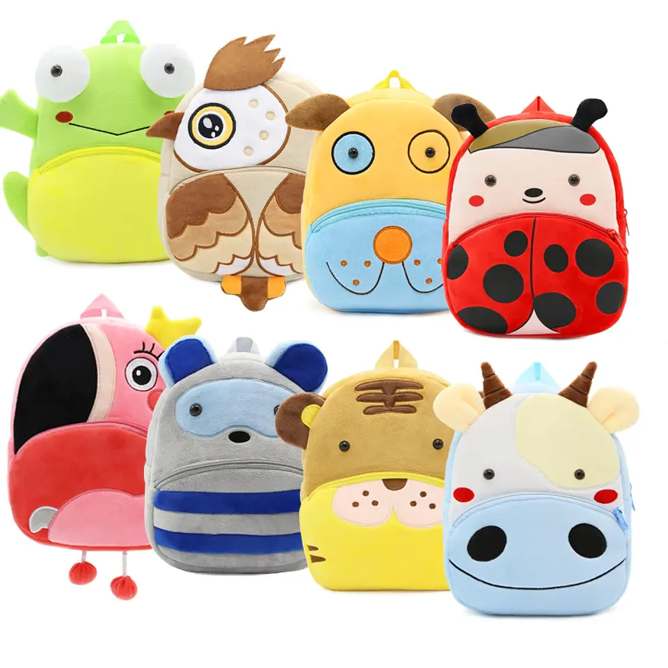 Cartoon Animal Plush Mini Backpack – Kindergarten 1