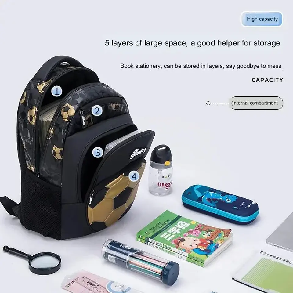 3D Football Backpack – Large Capacity 4