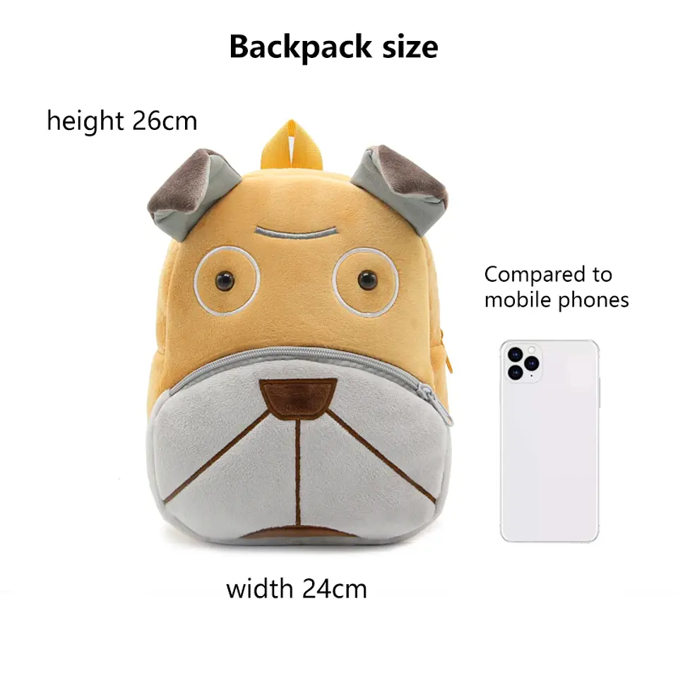 Cartoon Animal Plush Mini Backpack – Kindergarten 6