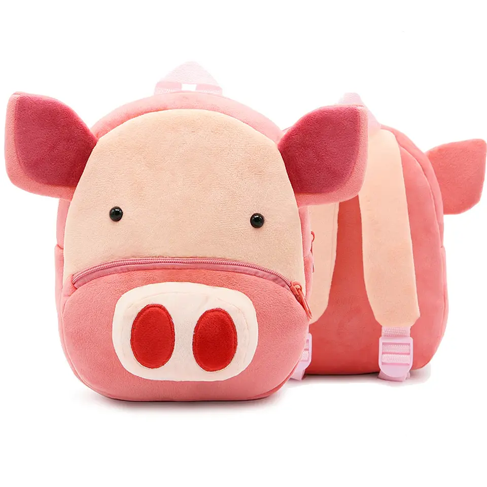 Cartoon Animal Plush Mini Backpack – Kindergarten 12