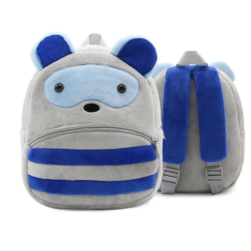 Cartoon Animal Plush Mini Backpack – Kindergarten 13