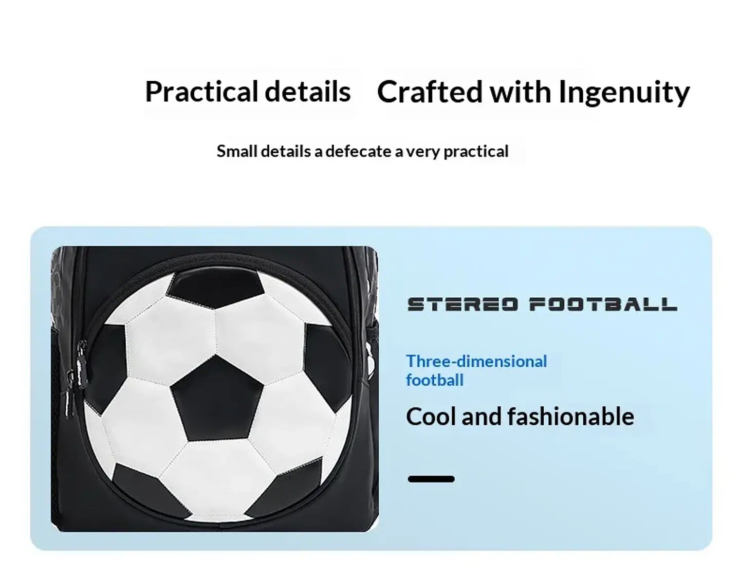 3D Football Backpack – Large Capacity 15