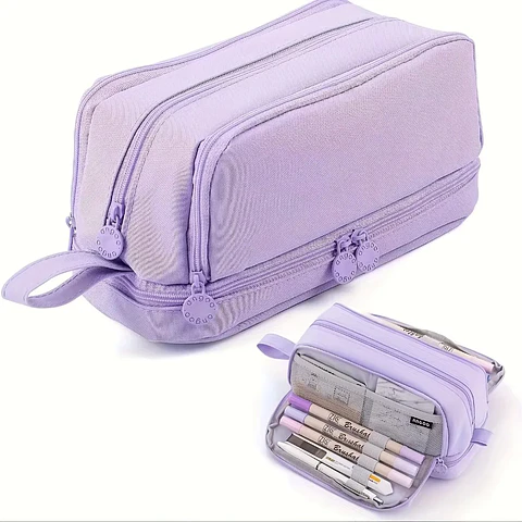 Multi-Compartment Pencil Case – Transparent