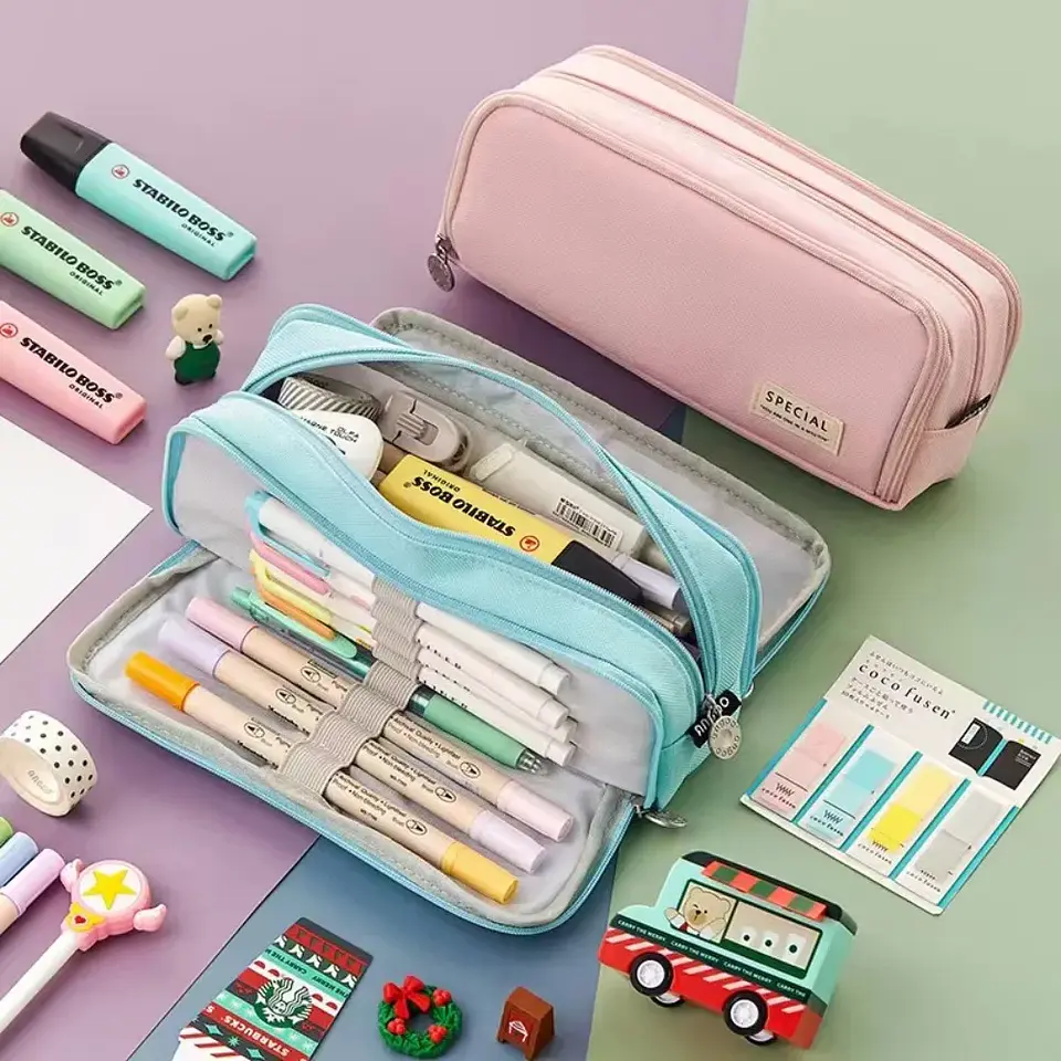 Multi-Compartment Pencil Case – Transparent 5