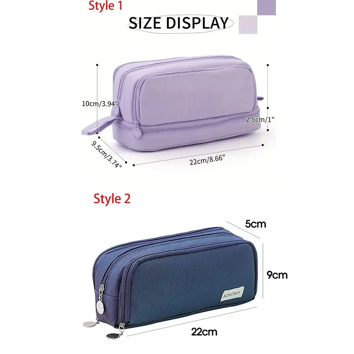 Multi-Compartment Pencil Case – Transparent 6