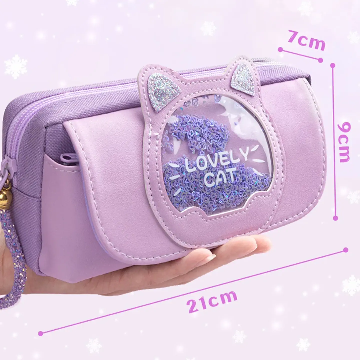 Kawaii Quicksand Pencil Case – Large Capacity 5