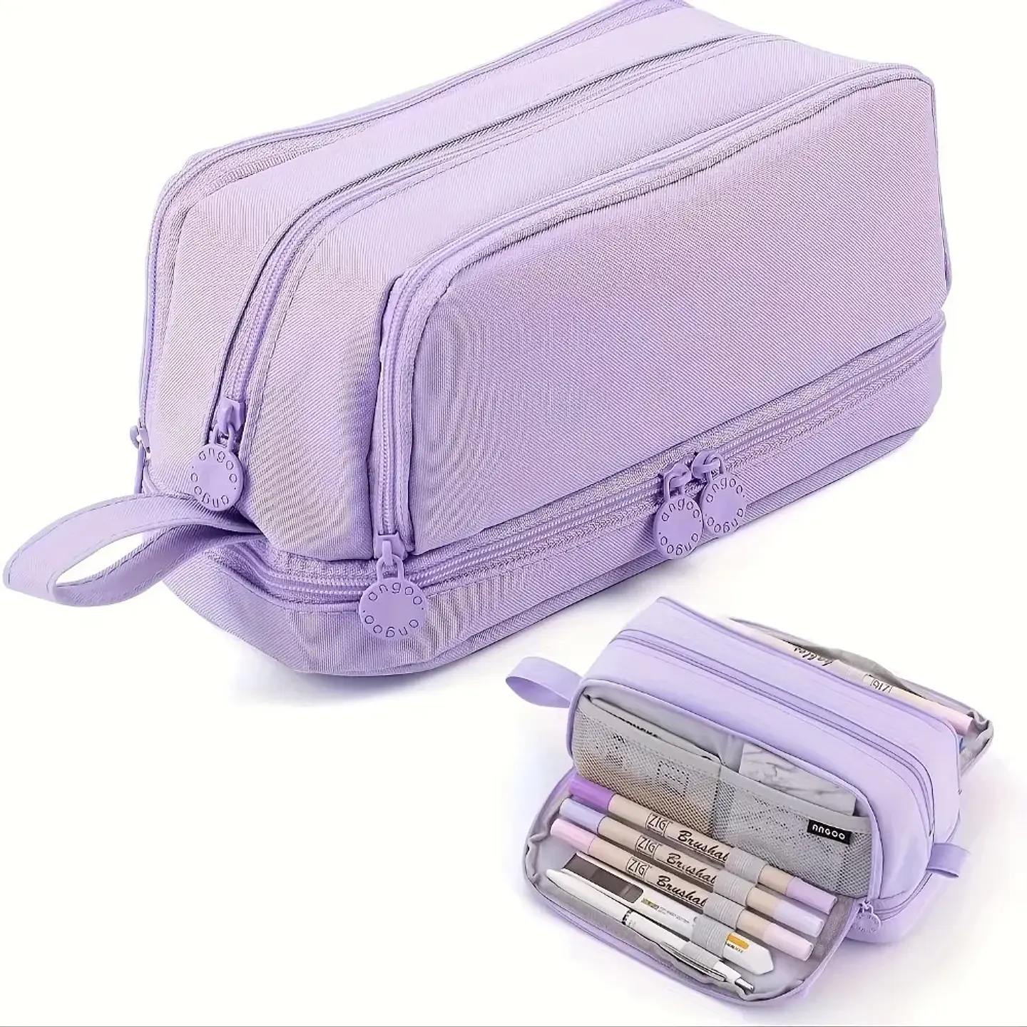 Multi-Compartment Pencil Case – Transparent 7