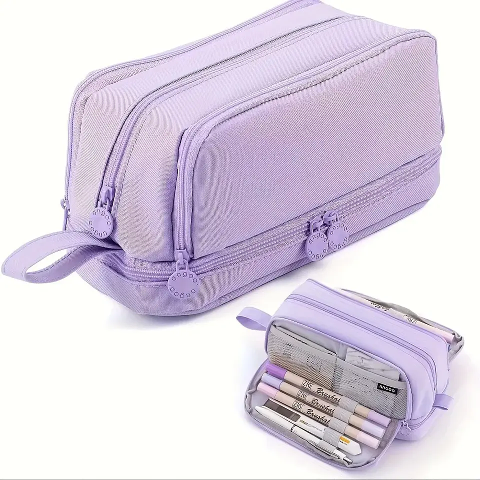 Multi-Compartment Pencil Case – Transparent 7