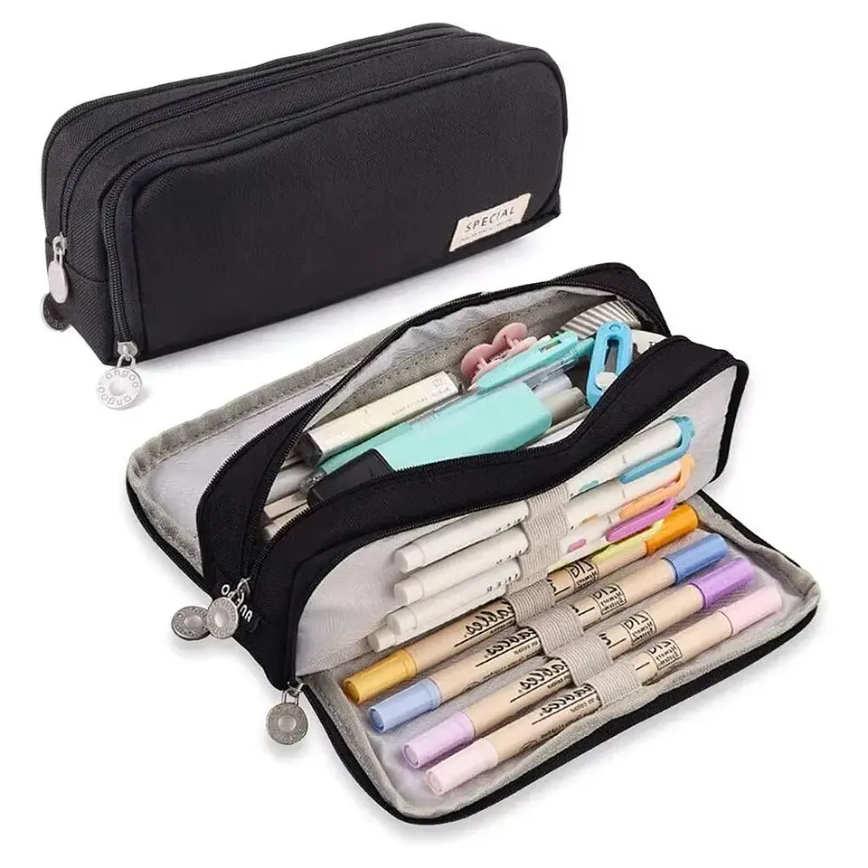 Multi-Compartment Pencil Case – Transparent 14