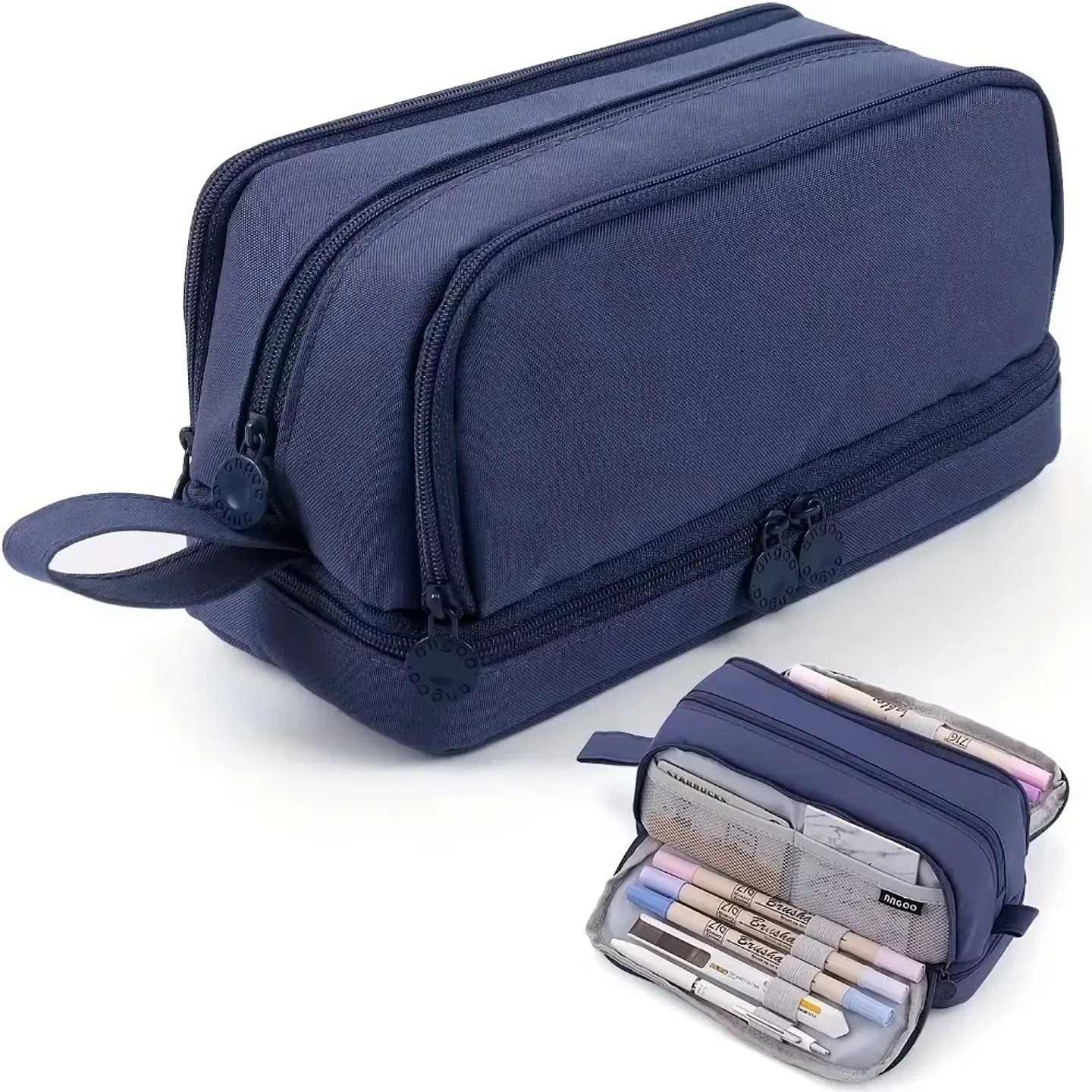 Multi-Compartment Pencil Case – Transparent 15